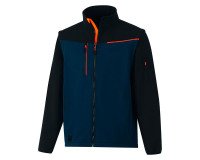 Chaqueta cortavientos Softshell 2 en 1 Soccia azul marino con mangas desmontables