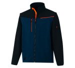 Chaqueta cortavientos Softshell 2 en 1 Soccia azul marino con mangas desmontables