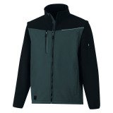 Chaqueta cortavientos Softshell 2 en 1 Soccia gris con mangas desmontables