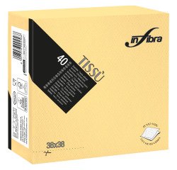 Tovagliolo Tissù Infibra 38x38 2 veli in pura cellulosa crema - 1440 pz