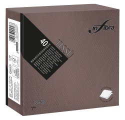 Tovagliolo Tissù Infibra 38x38 2 veli in pura cellulosa cacao - 1440 pz