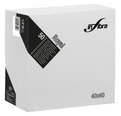 Tovagliolo Royal Infibra 40x40 4 veli in pura cellulosa bianco - 1200 pz