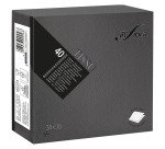 Tovagliolo Tissù Infibra 38x38 2 veli in pura cellulosa nero - 1440 pz