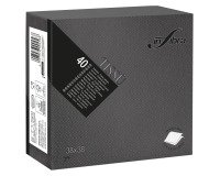 Tovagliolo Tissù Infibra 38x38 2 veli in pura cellulosa nero - 1440 pz