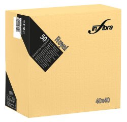 Tovagliolo Royal Infibra 40x40 4 veli in pura cellulosa crema - 1200 pz