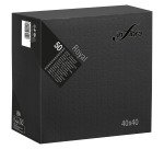 Tovagliolo Royal Infibra 40x40 4 veli in pura cellulosa nero - 1200 pz