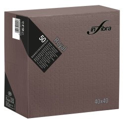 Tovagliolo Royal Infibra 40x40 4 veli in pura cellulosa cacao - 1200 pz