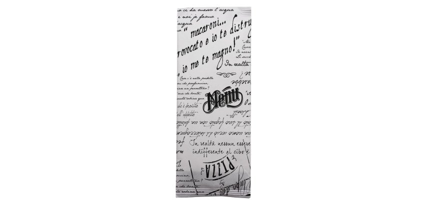 Busta portaposate in pura cellulosa stampata, design Vintage - 1000 pz