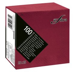 Tovagliolo 25x25 2 veli in pura cellulosa bordeaux - 3000 pz