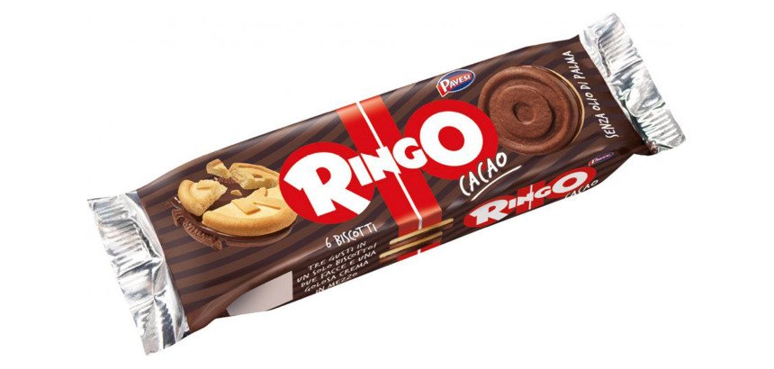Biscotti Ringo al cacao in monoporzione da 55g - 24 pz