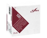 Tovagliolo in pura cellulosa, bianco, 2 veli, 25x25- 3000 pz