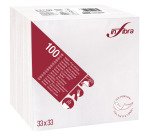 Tovagliolo in pura cellulosa, bianco, 2 veli, 33x33 - 1800 pz