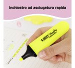 Evidenziatori con fusto piatto Bic Highlighter gialli 12 pezzi