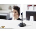 Penna a sfera a scatto BIC 4 Colori con supporto da tavolo, stiloforo, blu, 1mm