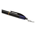 Penna a sfera a scatto BIC 4 Colori con supporto da tavolo, stiloforo, blu, 1mm