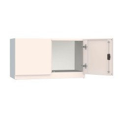 Armadio Ufficio Monoblocco 2 ante battenti vano vuoto l x p x h 90 x 45 x 50 cm