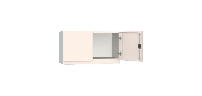 Armadio Ufficio Monoblocco 2 ante battenti vano vuoto l x p x h 90 x 45 x 50 cm