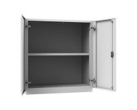 Armadio Ufficio Monoblocco 2 ante battenti 1 ripiano l x p x h 90 x 45 x 95 cm