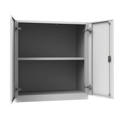 Armadio Ufficio Monoblocco 2 ante battenti 1 ripiano l x p x h 90 x 45 x 95 cm