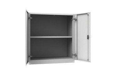 Armadio Ufficio Monoblocco 2 ante battenti 1 ripiano l x p x h 90 x 45 x 95 cm