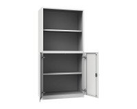 Armadio Ufficio Monoblocco 2 ante battenti con parte superiore a giorno 90 x 45 x 185 cm