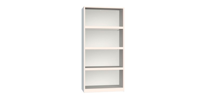Armadio monoblocco a giorno, 3 ripiani, 90 x 45 x185 cm