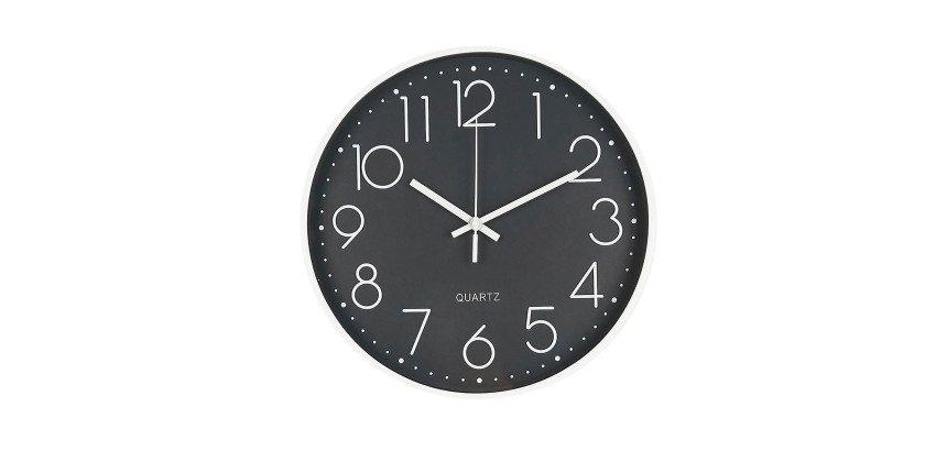 Orologio da parete nero bianco diametro 30,5 cm Methodo