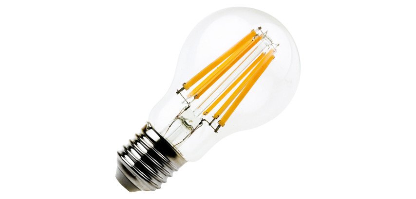 Lampadina LED a filamento Goccia A60, 8W, E27