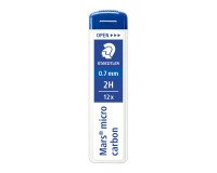 Mine Mars Micro Carbon 0,7 mm 2H Staedtler 12 mine