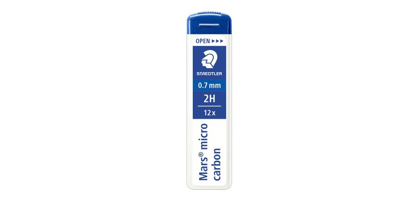 Mine Mars Micro Carbon 0,7 mm 2H Staedtler 12 mine