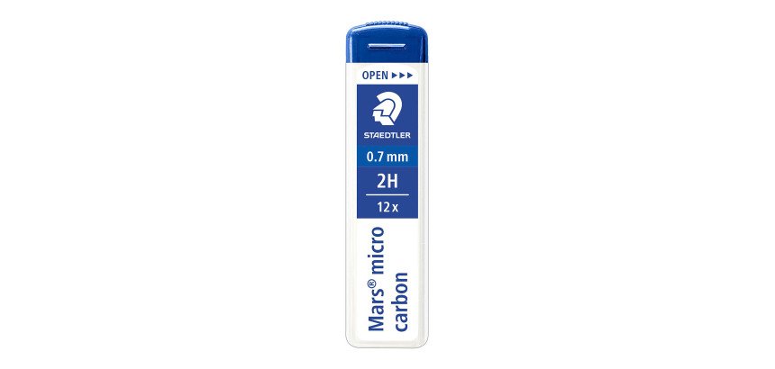 Mine Mars Micro Carbon 0,7 mm 2H Staedtler 12 mine