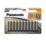 Pack 20 pilas alcalinas 10+10 GRATIS Everyday Power Panasonic