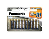 Pack 20 pilas alcalinas 10+10 GRATIS Everyday Power Panasonic