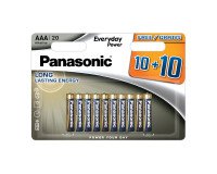 Pack 20 pilas alcalinas 10+10 GRATIS Everyday Power Panasonic