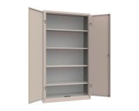 En_armadio multiuso con 4 ripiani grigio