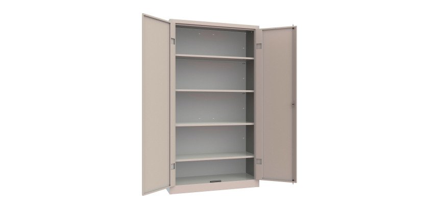 Armadio multiuso monoblocco con 4 ripiani l x p x h 100 x 40 x 180 cm