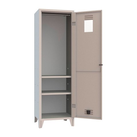 Armadio spogliatoio 1 posto monoblocco Tecno anta intera l x p x h 60 x 50 x 195 cm