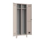 Armadio spogliatoio monoblocco 1 posto con divisorio sporco pulito l x p x h 61,5 x 50 x 180 cm