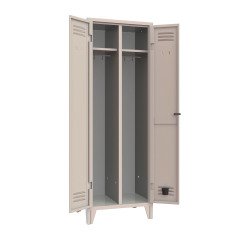 Armadio spogliatoio monoblocco 1 posto con divisorio sporco pulito l x p x h 61,5 x 50 x 180 cm