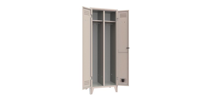 Armadio spogliatoio monoblocco 1 posto con divisorio sporco pulito l x p x h 61,5 x 50 x 180 cm