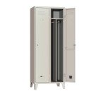 Armadio spogliatoio monoblocco 2 posti con divisorio sporco pulito l x p x h 69 x 50 x 180 cm