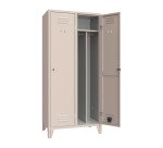 Armadio spogliatoio monoblocco 2 posti con divisorio sporco pulito l x p x h 69 x 50 x 180 cm