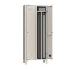 Armadio spogliatoio monoblocco 2 posti con divisorio sporco pulito l x p x h 69 x 33 x 180 cm