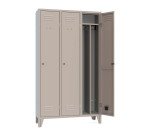 Armadio spogliatoio monoblocco 3 posti con divisorio sporco pulito l x p x h 102 x 33 x 180 cm