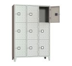 Armadio spogliatoio guardaroba monoblocco 9 posti colore grigio RAL 7035