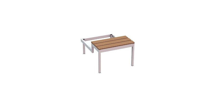 Panca portante con scalino 2 posti l x p x h 81 x 81.5 x 42 cm