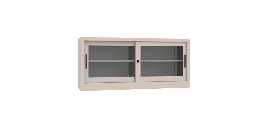 Armadio Ante Scorrevoli Vetrate 1 ripiano smontato l x p x h 150 x 45 x 68 cm