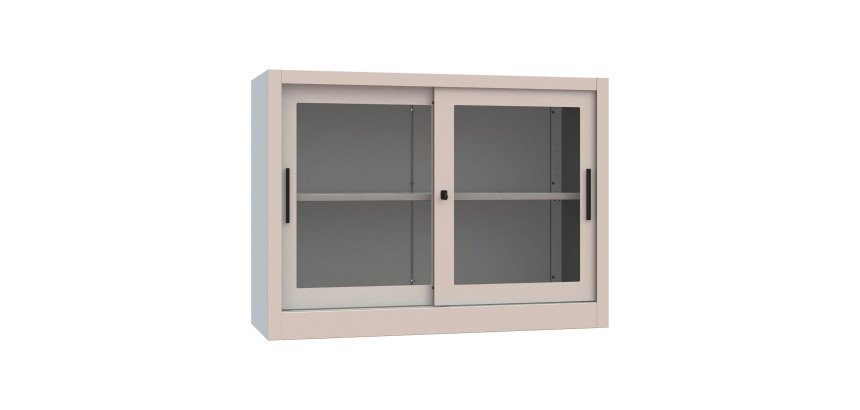 Armadio Ante Scorrevoli Vetrate 1 ripiano smontato l x p x h 120 x 45 x 88 cm