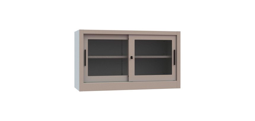 Armadio Ante Scorrevoli Vetrate 1 ripiano smontato l x p x h 120 x 45 x 68 cm