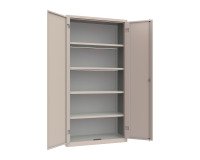 Armadio contenitore monoblocco con ante battenti 4 ripiani l x p x h 100 x 45 x 200 cm